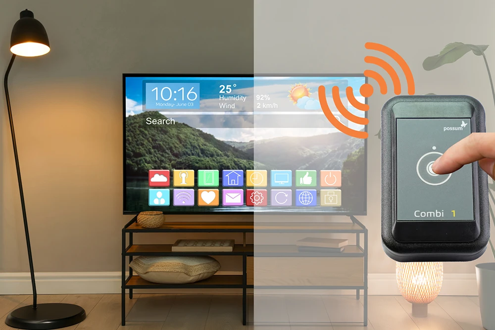 Combi 1 Reliable Infrared Technology Possum Combi 1 using infrared technology to control a television and household devices with a single switch