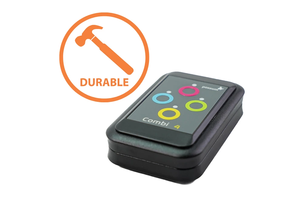 Combi 4 Durable Medical-Grade Controller Possum Combi 4 durable and moisture-resistant assistive controller designed for reliable everyday use