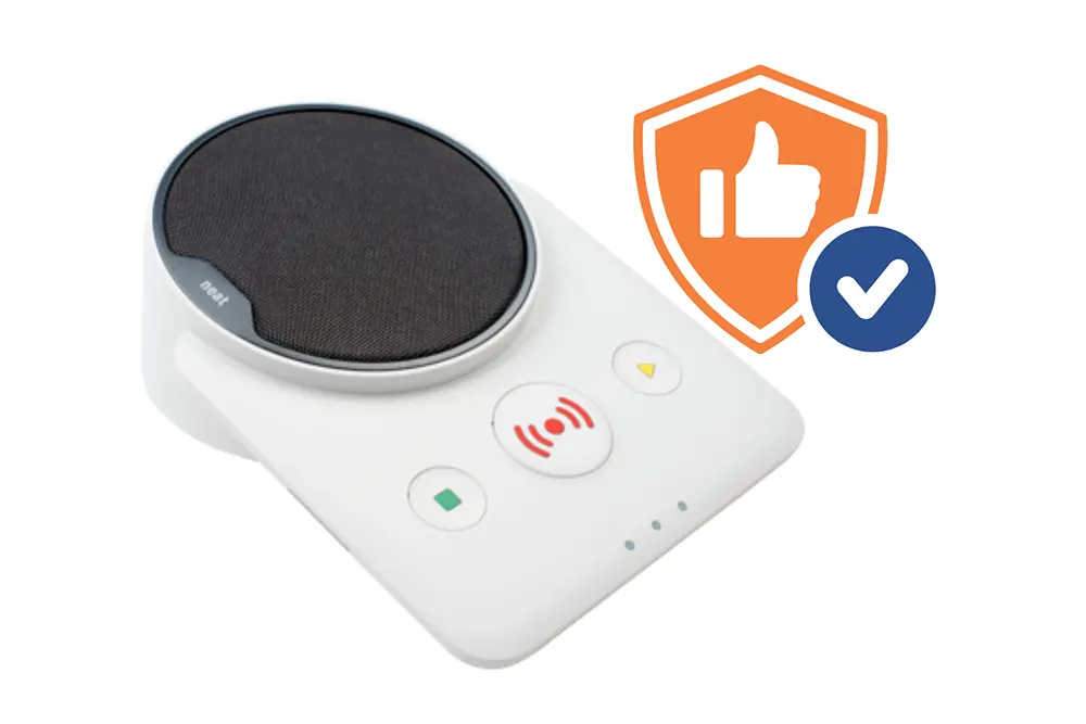 Possum Novo digital carephone illustrating reliable dual-network connectivity for continuous telecare protection
