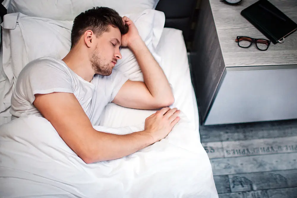 Reliable Night-Time Telecare Protection Person sleeping peacefully while protected by night-time telecare monitoring