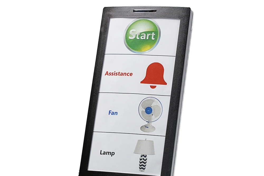Multi-device control Possum Freeway controller screen showing multiple home control functions including alarms, lights, doors, and environmental controls