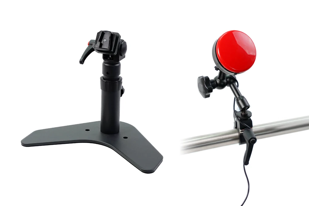 Primo Pro Mounting and Switch Options Primo Pro assistive technology mounting stand and external switch options showing flexible positioning for accessible user control