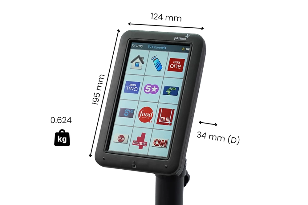 Primo Pro Small and Lightweight Design Primo Pro assistive technology device showing compact dimensions and lightweight design for easy positioning and portability