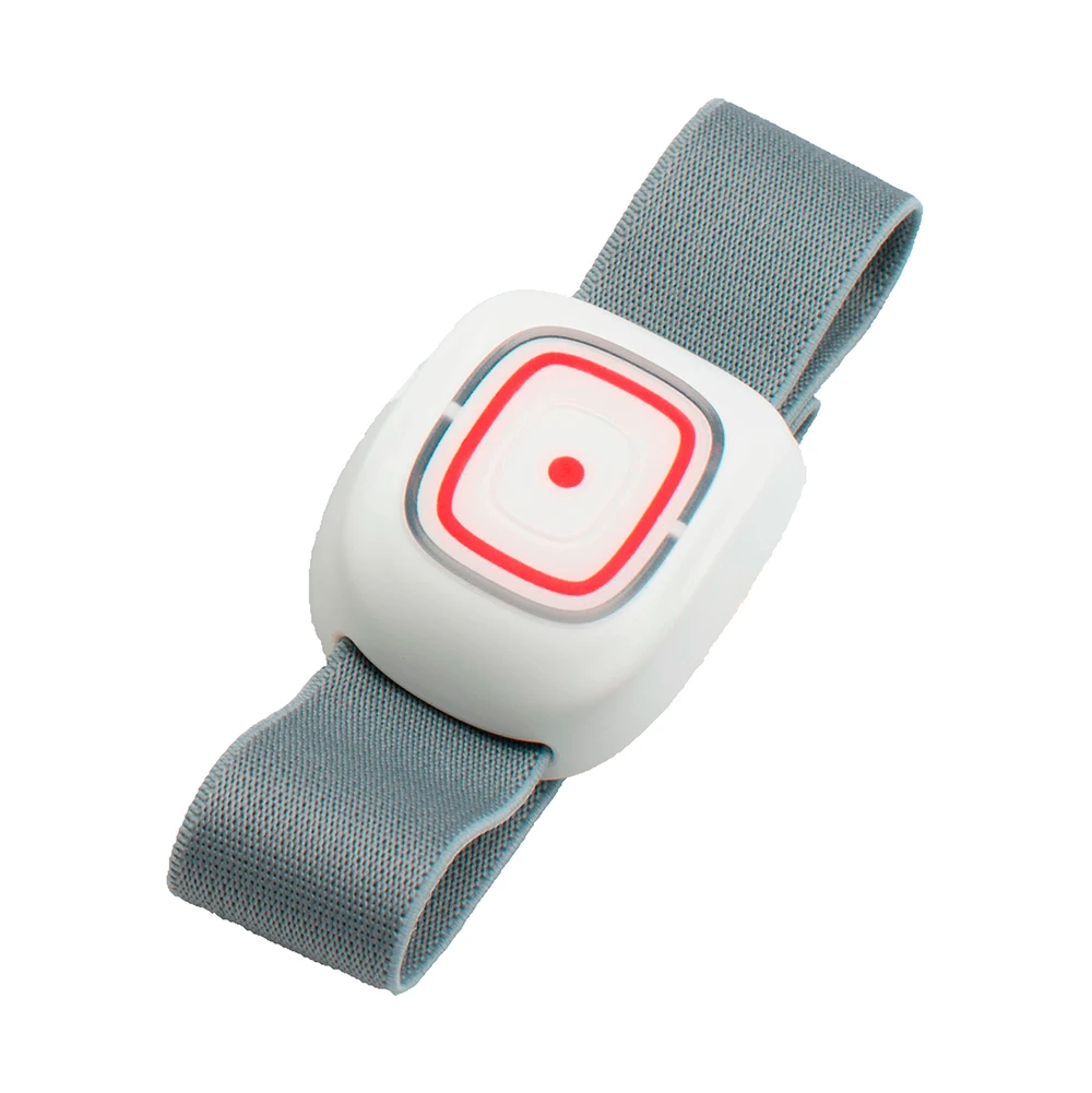 Smile personal alarm pendant with adjustable wrist strap for telecare and emergency assistance