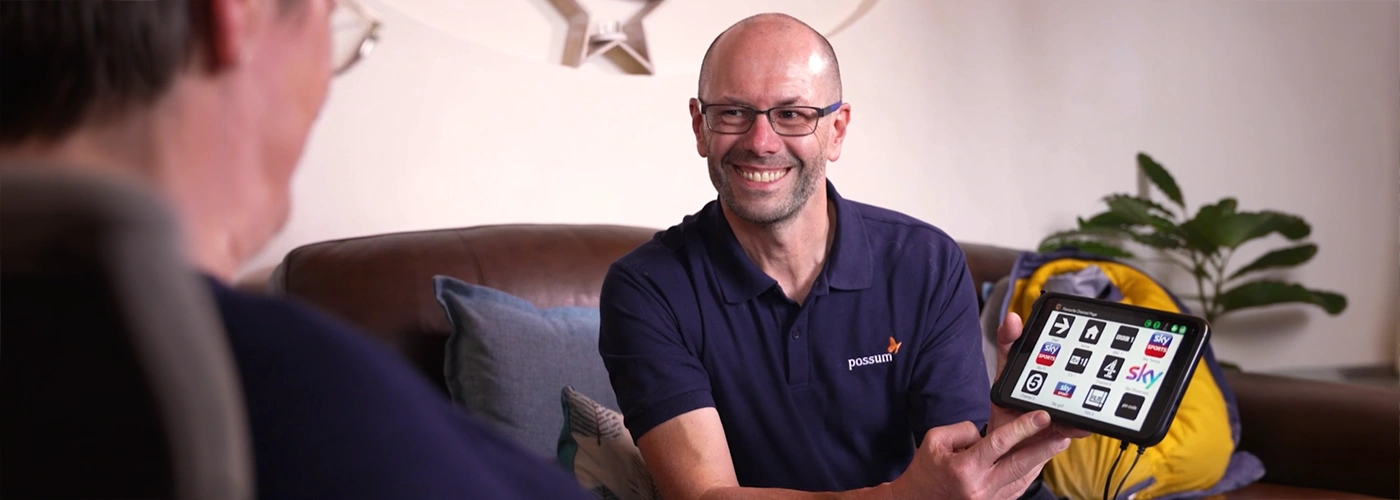Friendly Support and Guidance Friendly support professional speaking with a person at home