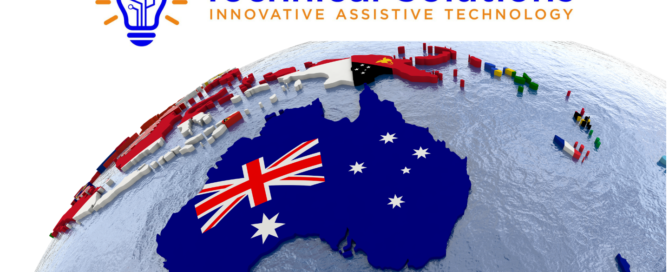 world map showing Australia with logo for Technical Solutions above